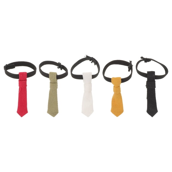 Ostracsh 5PCS Mini Doll Neck Ties - Dolls Tiny Neckties Dollhouse Dress up Clothing Accessories for Miniature Scene Model Kids Pretend Play Toy