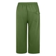 thumbnail image 3 of Cotton Capri Pants For Women Plus Size Wide Leg Capris Cotton Linen Capri Pants Women Baggy Linen Pants Women Cotton Capri Pants For Women Summer Capris For Women Lightweight Wide Leg Capri, 3 of 5