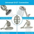 thumbnail image 5 of Shower Filter with 6 Cartridge Brushed Nickel - Hard Water Softener, 99% Removes Chlorine & Impurities, Improves Skin & Hair Condition, Universal Fit for Shower Heads, 5 of 6