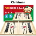 thumbnail image 1 of Fun Game Fast Sling Puck Game Wooden Board Table Hockey Family Party Toys, 1 of 1