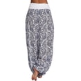 thumbnail image 3 of Pantalones de harén de pierna ancha para mujer Aladdin Boho Hippy Pantalones de yoga sueltos Tallas grandes-Blanco-5XL Teléfono móvil Teléfono móvil Accesorios para teléfonos móviles, 3 of 4