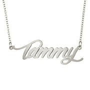 Initial Tammy Name Necklace Characters Stainless Steel Jewelry for Women