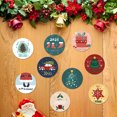 thumbnail image 4 of 90 Uds. Etiquetas navideñas pegatinas suministros de decoración de fiesta redonda (D), 4 of 6