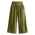 thumbnail image 3 of TRUBKH Shorts for Women Pockets Board Shorts Straight Leg Pants Beach Drawstring Short Active Wear Running Shorts Running Shorts Flowy Pants for Women Vacation Outfits Green S, 3 of 5