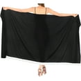 thumbnail image 4 of HAPPY BAY Women's Tie Pareo Wrap Beach Sarong Long Cover ups One Size Onyx, Solid, 4 of 4