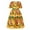 Yellow, variant on Girls African Print A-Line Dress Ethnic Cotton Boho Style Holiday Outfit Traditional Dashiki Toddler Dress 2T-5T