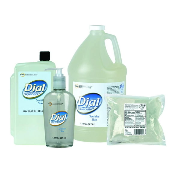 Dial Professional Antimicrobial Soap for Sensitive Skin, 1000mL Refill, 8/Carton