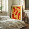thumbnail image 3 of Hot Peppers - Illustration Kitchen Decor Pattern Pop Art Humor Modern Art Typography Unframed Wall Art Print 11 x 14 inches, 3 of 13