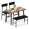 thumbnail image 3 of 4-Piece Dining Table Set for 4, Kitchen Table with Upholstered Bench & 2 Chairs, Space-Saving Furniture for Small Spaces & Apartments, 3 of 8