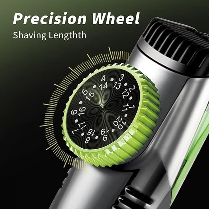 Vacuum Hair Clipper for Men - Automatic Hair Suction Cordless Rechargeable Beard Trimmer, Professional 20-Length Setting IPX6 Waterproof Electric Shaver for Head Facial Hair, Home Barber Kit (Grey)