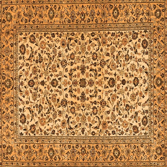 Ahgly Company Indoor Square Persian Orange Traditional Area Rugs, 3' Square