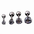 thumbnail image 2 of SmartBy Men Women Rhinestone Cartilage Tragus Bar Helix Upper Ear Earring Stud Jewelry, 2 of 7