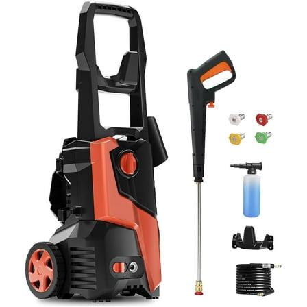 Pressure Washer 5000PSI 2.9GPM Power Washer with 25 FT Hose, 4 Quick Connect Nozzle 16.9 Oz Soap Tank Cleaning for Patio, Car