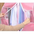 thumbnail image 4 of Bolsa para colgar ropa ZHAOCHENG organizador con ventanas de PVC transparente a prueba de polvo color rosa 60 x 48 x 100 cm, 4 of 4