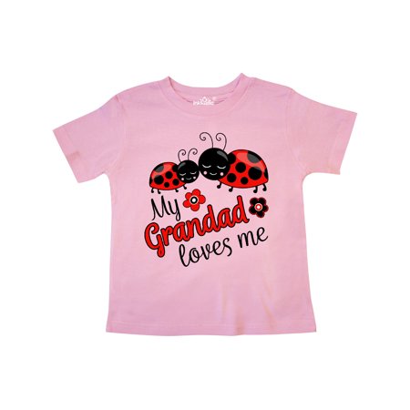 

Inktastic My Grandad Loves Me Cute Ladybugs Gift Toddler Boy or Toddler Girl T-Shirt