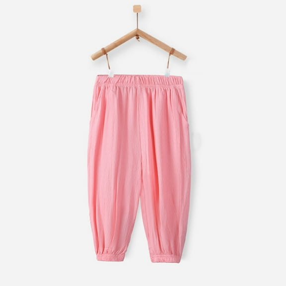 Toddler Casual Active Joggers Slacks Pink Essentials Sweatpants Summer Pants Cute Clothes for Girls 18-24 Months Preppy