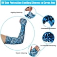 thumbnail image 2 of piezas de mangas de brazo de protección solar UV, mangas de enfriamiento de seda de hielo para cubrir el brazo para mujeres, hombres, suministros de actividades al aire libre de verano - rojo Vhermosa Botas y Guantes, 2 of 4
