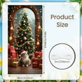 thumbnail image 2 of Christmas Tree Design Christmas Banner Red Gold Color Xmas Display Festive Lights Gift Boxes Holiday Backdrop for Christmas Party Home Indoor Family Gathering, 2 of 9