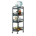 thumbnail image 3 of Miumaeov 4-Tier Kitchen Storage Rack Rolling Cart Shelf for Kitchen Laundry Room Bathroom, 3 of 12