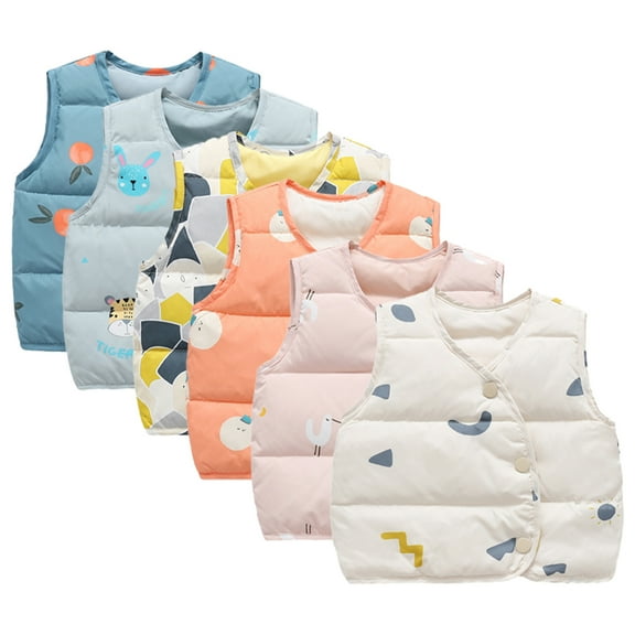 Esaierr 3 Months-4 Years Girls Boys down Vest Warm Jacket for Newborn Toddler,Fall Winter Puffer Sleeveless Jacket