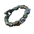 thumbnail image 1 of Pulsera de paracord para hombre, pulsera tejida de paracord con esqueleto vintage, esqueleto gótico, ajustable y trenzada, 1 of 2
