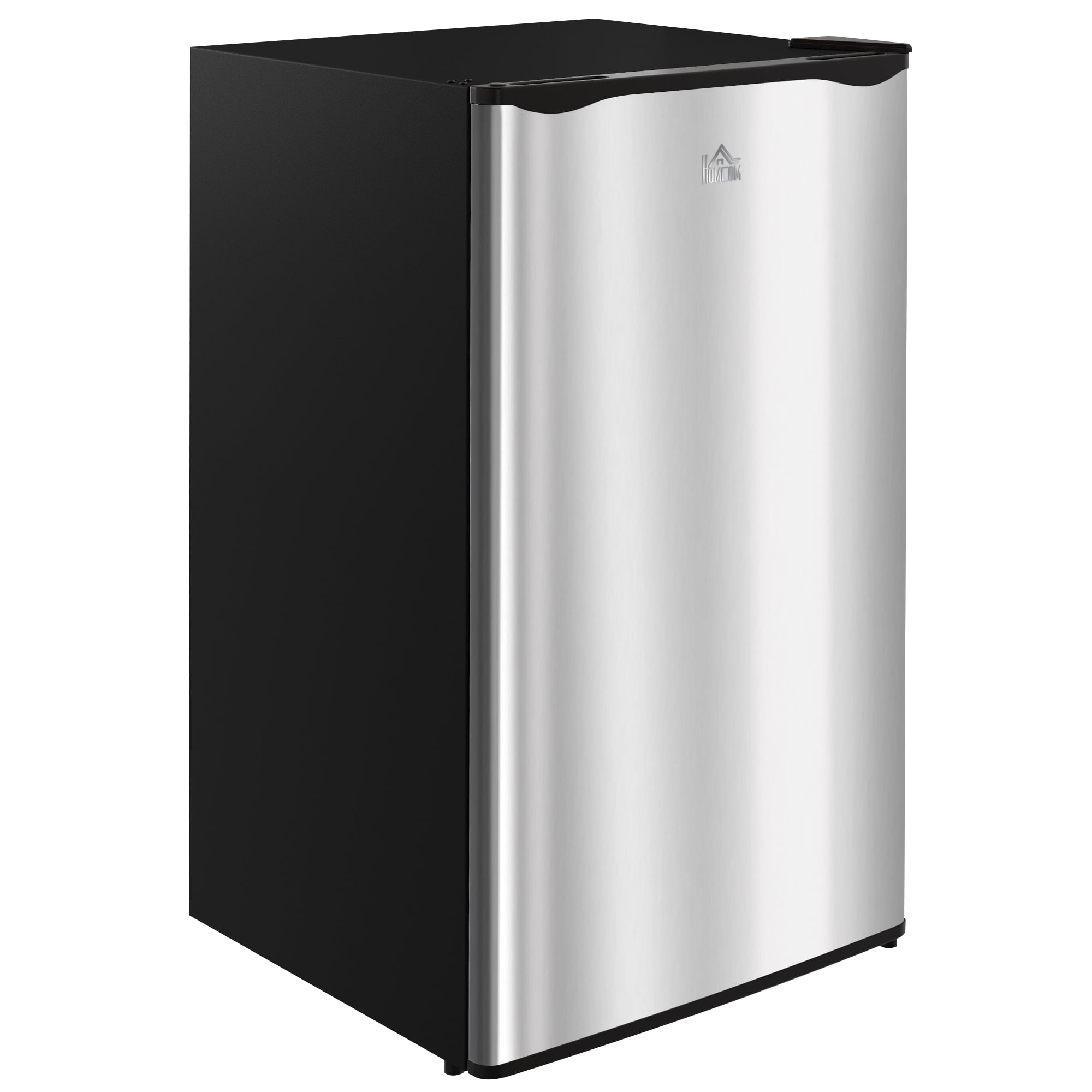 3.2 Cu.Ft Mini Fridge with Freezer, Compact Refrigerator with Adjustable Thermostat & Reversible Door, Silver