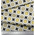 thumbnail image 3 of Soimoi Velvet Fabric Geometric & Flower Artistic Printed Fabric 1 Yard 58 Inch Wide, 3 of 3
