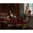 thumbnail image 2 of Henryk Weyssenhoff 14x12 Black Ornate Wood Framed Double Matted Museum Art Print Titled: Nobility Scene - History of the Kinzhal. History of Yatagan (1891), 2 of 5
