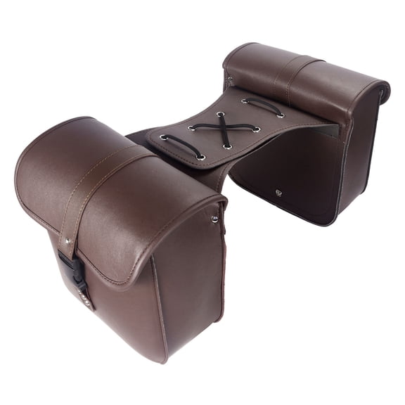 Waterproof Motorcycle Saddlebag PU Leather Side Storage Bag with Quick Release Buckle General Fitting For Long Rides