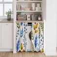 thumbnail image 6 of Watercolor Botanical Kitchen Curtains 45 Inch Length, Blue Yellow Leaves Floral Plants Spring Tiers Curtains for Bathroom Bedroom Cafe, Light Filtering Window Treatment Drapes 2 Panels 42"Wx45"L, 6 of 8