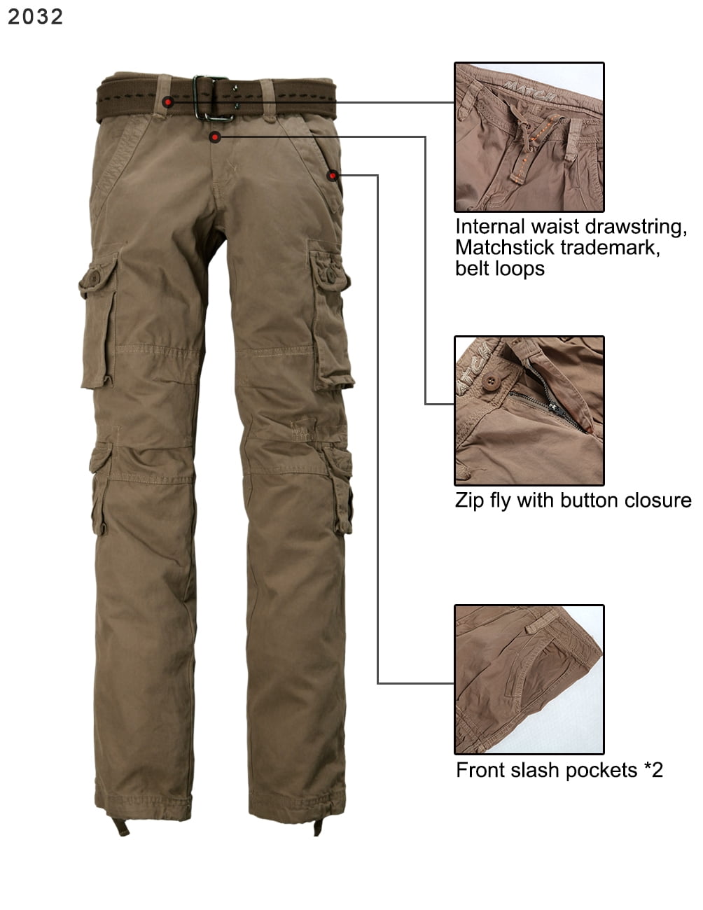 Women Cargo Pants Casual Solid Trousers with Pockets - image 5