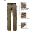 thumbnail image 5 of Matchstick Women Cargo Pants Casual Solid Trousers with Pockets, 5 of 5