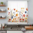 thumbnail image 5 of Yellow Red Blue Spring Floral Sheer Curtains 72 Inches Long, Summer Botanical Flowers Light Filering Curtains, Breathable Simi Curtain Privacy Drapes for Living Room Bedroom Window Treatment, 5 of 9