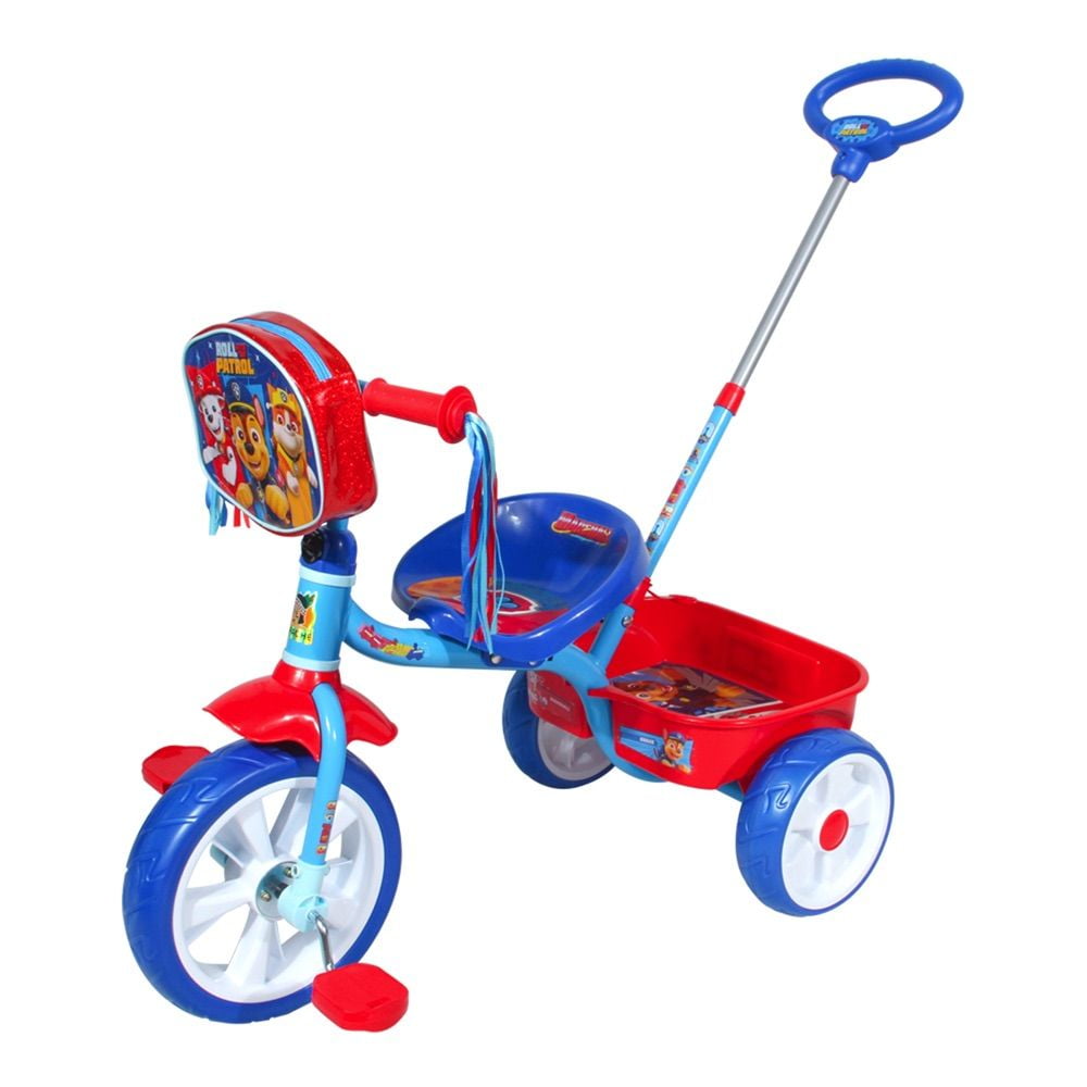 TRICICLO CON BARRA DE EMPUJE PAW PATROL Walmart en linea