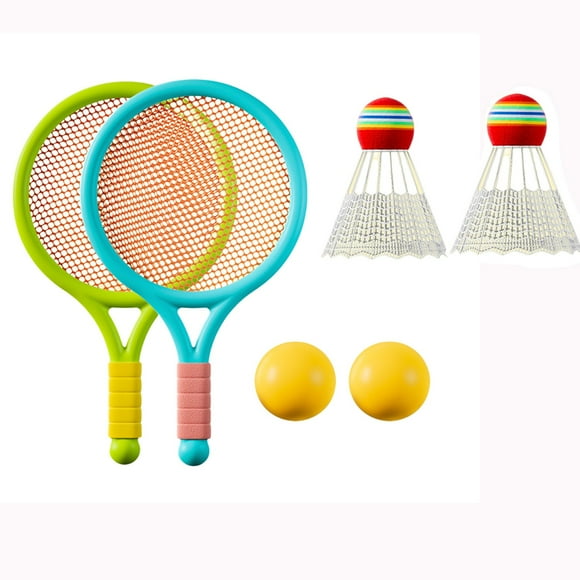 IROINID Education Toys,Learning Toys,Christmas Toys for Kids,Children Badminton Racket Set Double Tennis Rackets Parent Child Interactive Indoor Outdoor Elementary School Students Sports Toy Gift