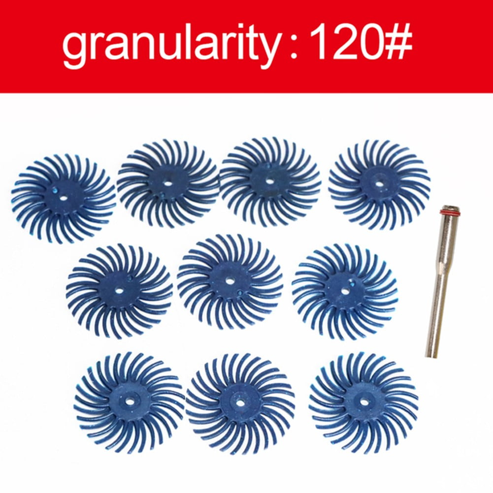 1Inch Radial Bristle Disc Kit Abrasive Brush 3mm Shank Detail Polishing