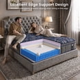 thumbnail image 4 of Zoopower 12 inch King Hybrid Mattress in a Box with Cooling Gel Memory Foam, Medium Firm King Size Mattress with Pocket Spring, Edge Support, 4 of 11