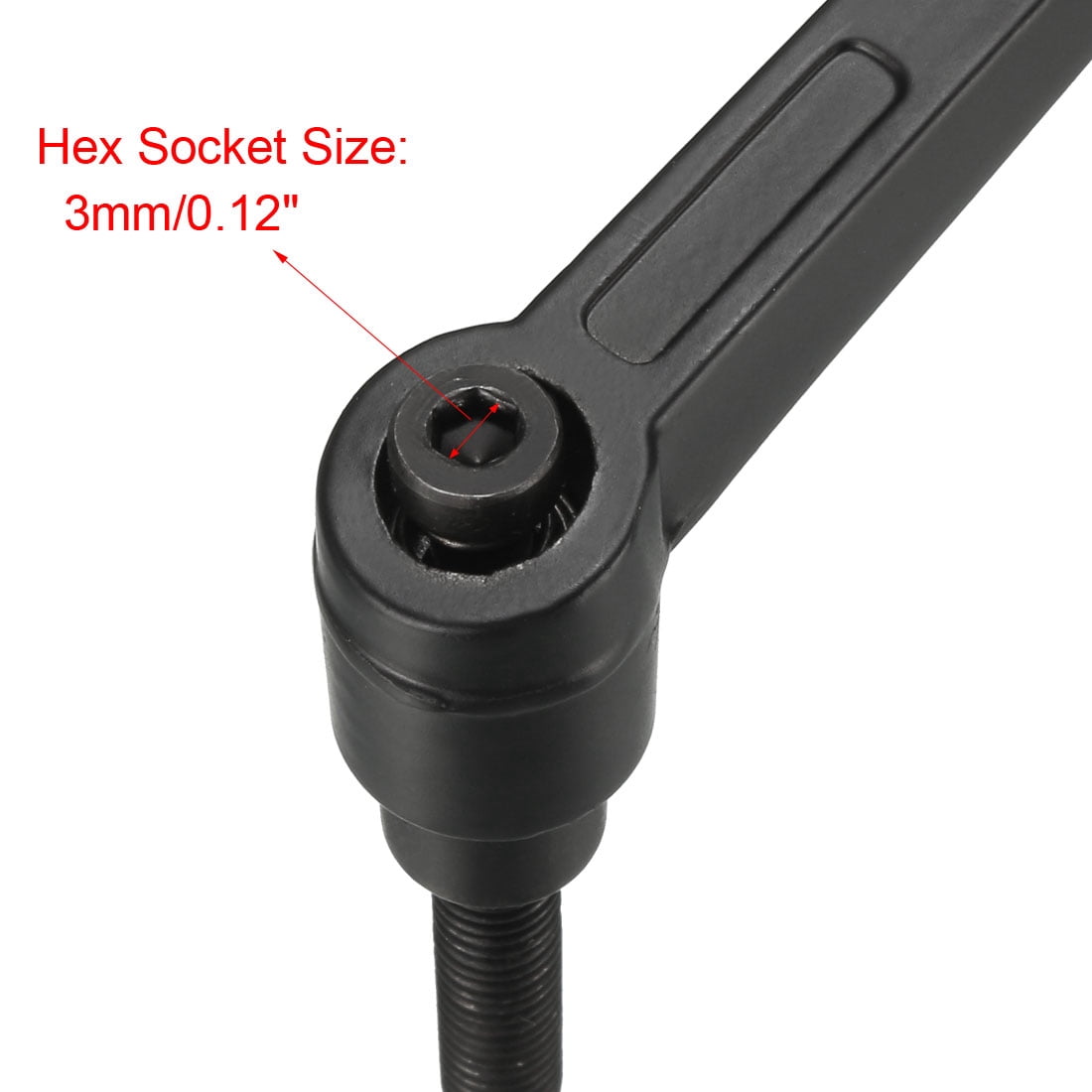 Unique Bargains Adjustable Clamping Lever Handle Metric Male Threaded Stud Knobs M6