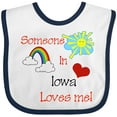 thumbnail image 3 of Inktastic Someone in Iowa Loves Me Boys or Girls Baby Bib, 3 of 4