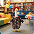 thumbnail image 5 of Fuebueo 23" Back to Class Porch Goose Outfits, 4-Piece School Dress Goose Clothing, 3 Pcs(A), 5 of 9