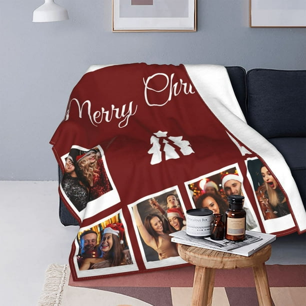 Customized Blankets with Photos Personalized Picture Collage Blanket Soft Using My Own Photos Custom Gifts for Halloween Family Friends Gifts 150X200cm Walmart Business Supplies