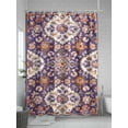 thumbnail image 5 of Boanket Polyester Fabric Purple Boho Shower Curtain, Country Retro Tribal Southwest Pattern Waterproof Bathtub Curtain Bathroom Decor Set with Hooks 72 x 84 Inches,, 5 of 6