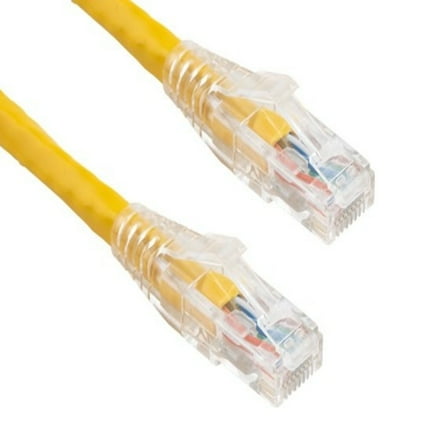 SANOXY Cables and Adapters; 0.5ft Cat6 550 MHz UTP Ethernet Network Patch Cable with Clear Snagless Boot, Yellow