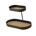 thumbnail image 3 of Dualoai Bathroom Countertop Organizer Perfume Display Stand Elegant Multifunction Stable Black and Yellow Pad, 3 of 9