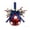 Red, variant on Sktrjpolfis Patriotic Metal Bell Hanging Ornament, 17.71 Inch Red White Blue Star Cutout for 4th of July Door Decor, 1-Pack