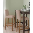 thumbnail image 2 of Beige Solid Color Bar Stool Covers Set of 4, Aesthetics Contemporary Luxury Stretch Washable Bar Chair Covers with Backs, Removable Pub Counter Height Chair Cover for Kitchen Dining Room Cafe, 2 of 7