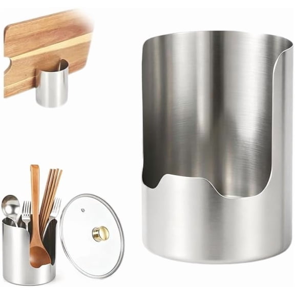 Stainless Steel Spoon Rest for Stove Top with Lid Holder, Multi-Function Pot Lid Holder and Spoon Rest for Kitchen Counter, Durable Cooking Utensil Rest for Home Kitchen