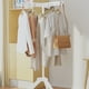 thumbnail image 4 of Tendedero giratorio de pie, plegable, para dormitorio, ideal para colgar ropa y bolsos, de metal., 4 of 6
