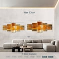 thumbnail image 4 of Elephant Stock Silver And Amber Wall Art - Horizontal Multi Panel Canvas - Living Room Wall Decor - Abstract Multi Panel - Orange And Beige Decor By Silvia Vassileva - 80" x 36", 4 of 8