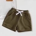 thumbnail image 4 of mgoYE Newborn Baby Boy Summer Outfit Set Contrast Color Romper Tops With Elastic Waist Shorts 0 3 6 12 18 Months Cute Infant Waffle Clothes Size 6-12 Months, 4 of 5